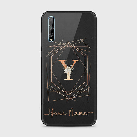 Huawei Y8p Cover - Personalized Alphabet Series - HQ Ultra Shine Premium Infinity Glass Soft Silicon Borders Case