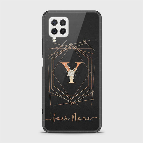 Samsung Galaxy A22 Cover - Personalized Alphabet Series - HQ Ultra Shine Premium Infinity Glass Soft Silicon Borders Case