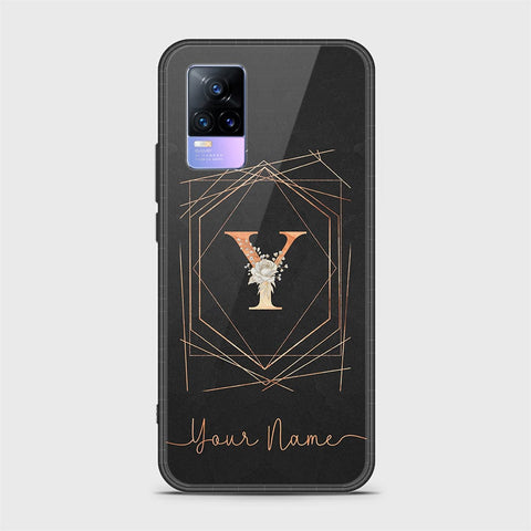 Vivo V21e Cover - Personalized Alphabet Series - HQ Ultra Shine Premium Infinity Glass Soft Silicon Borders Case