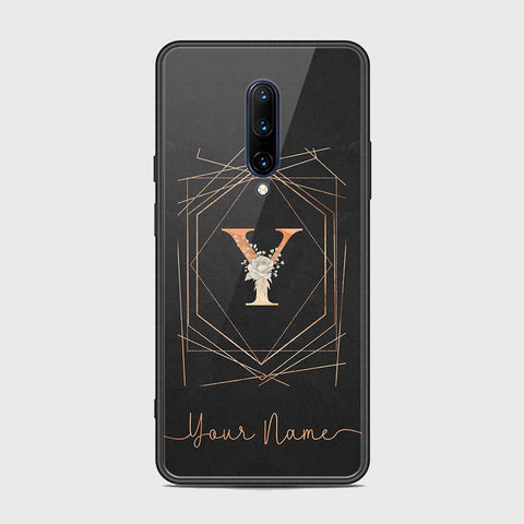 OnePlus 7 Pro Cover - Personalized Alphabet Series - HQ Ultra Shine Premium Infinity Glass Soft Silicon Borders Case