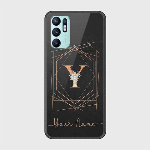 Oppo Reno 6 Cover - Personalized Alphabet Series - HQ Ultra Shine Premium Infinity Glass Soft Silicon Borders Case
