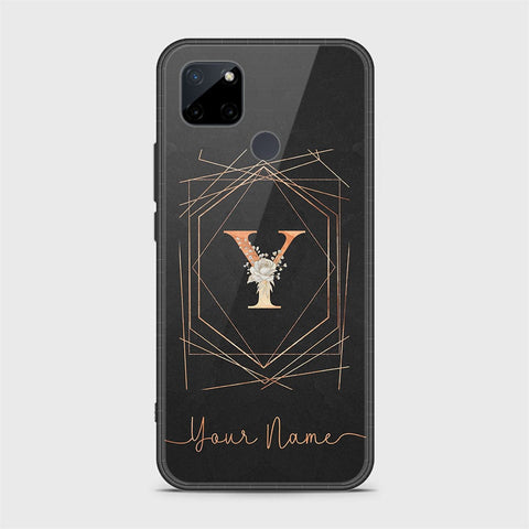 Realme C21Y Cover - Personalized Alphabet Series - HQ Ultra Shine Premium Infinity Glass Soft Silicon Borders Case