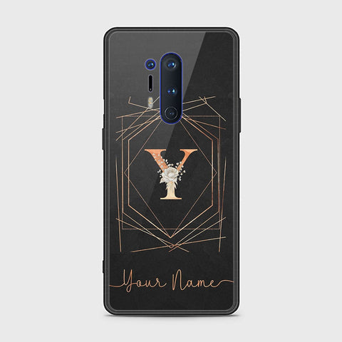 OnePlus 8 Pro Cover - Personalized Alphabet Series - HQ Ultra Shine Premium Infinity Glass Soft Silicon Borders Case