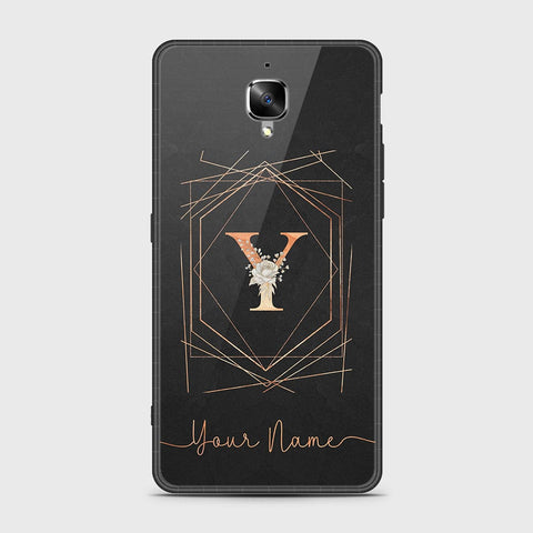 Oneplus 3 Cover - Personalized Alphabet Series Series - HQ Ultra Shine Premium Infinity Glass Soft Silicon Borders Case