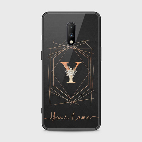 OnePlus 6T Cover - Personalized Alphabet Series - HQ Ultra Shine Premium Infinity Glass Soft Silicon Borders Case