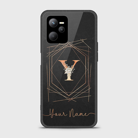 Realme C35 Cover - Personalized Alphabet Series Series - HQ Ultra Shine Premium Infinity Glass Soft Silicon Borders Case