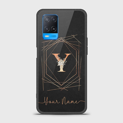 Oppo A54 4G Cover - Personalized Alphabet Series Series - HQ Ultra Shine Premium Infinity Glass Soft Silicon Borders Case