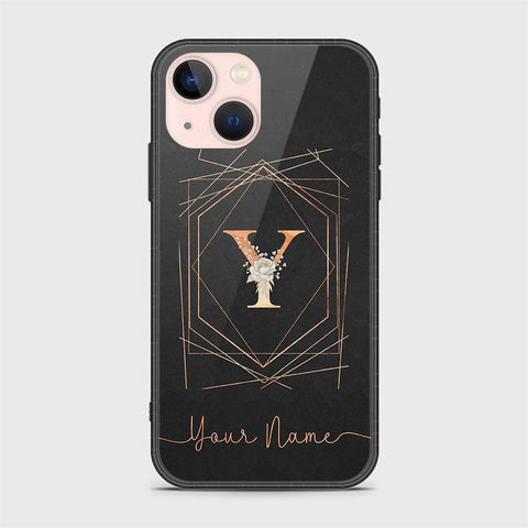 iPhone 14 Plus Cover - Personalized Alphabet Series Series - HQ Ultra Shine Premium Infinity Glass Soft Silicon Borders Case