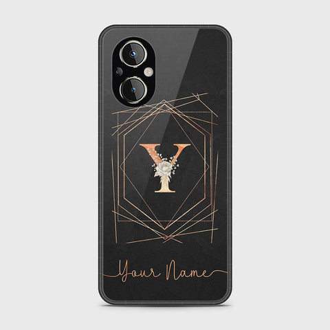 Oppo Reno 7 Lite Cover - Personalized Alphabet Series Series - HQ Ultra Shine Premium Infinity Glass Soft Silicon Borders Case