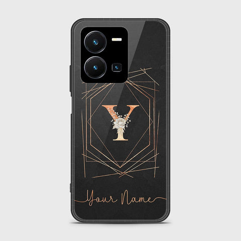 Vivo Y35 4G Cover - Personalized Alphabet Series Series - HQ Ultra Shine Premium Infinity Glass Soft Silicon Borders Case