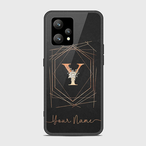 Realme 9 4G Cover - Personalized Alphabet Series Series - HQ Ultra Shine Premium Infinity Glass Soft Silicon Borders Case