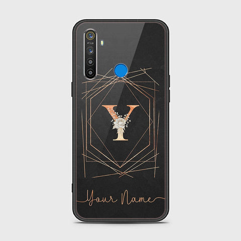 Realme 5i Cover - Personalized Alphabet Series - HQ Ultra Shine Premium Infinity Glass Soft Silicon Borders Case