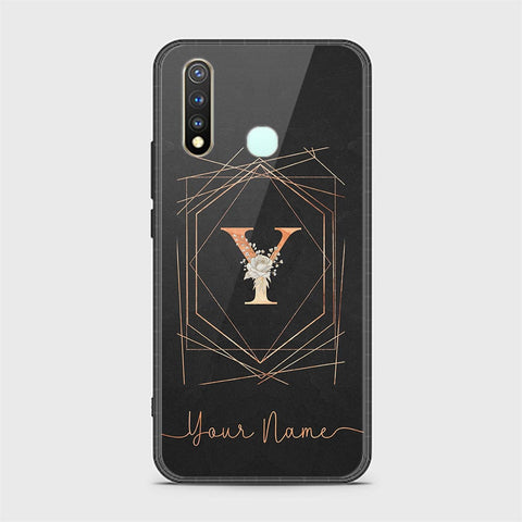 Vivo Y19 Cover - Personalized Alphabet Series - HQ Ultra Shine Premium Infinity Glass Soft Silicon Borders Case