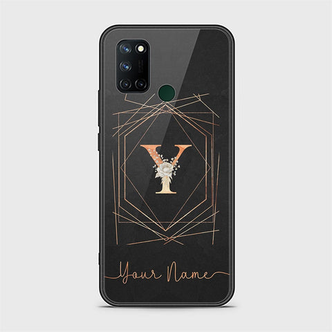 Realme 7i Cover - Personalized Alphabet Series - HQ Ultra Shine Premium Infinity Glass Soft Silicon Borders Case