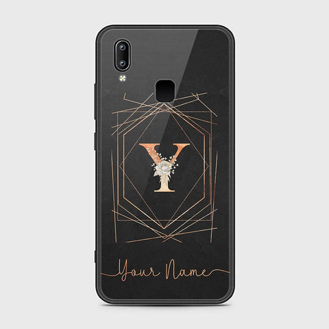 Vivo Y95 Cover - Personalized Alphabet Series - HQ Ultra Shine Premium Infinity Glass Soft Silicon Borders Case