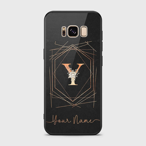 Samsung Galaxy S8 Cover - Personalized Alphabet Series - HQ Ultra Shine Premium Infinity Glass Soft Silicon Borders Case