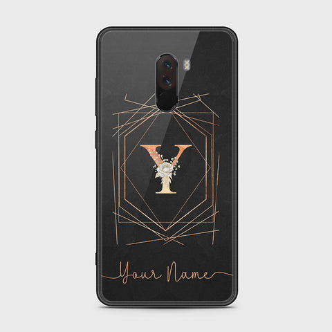 Xiaomi Pocophone F1 Cover - Personalized Alphabet Series - HQ Ultra Shine Premium Infinity Glass Soft Silicon Borders Case