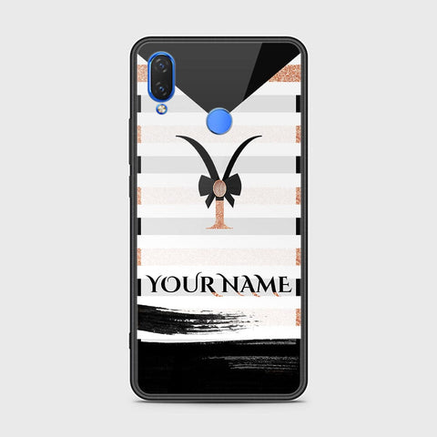 Huawei Y7 Prime 2019 / Y7 2019 / Y7 Pro 2019 Cover - Personalized Alphabet Series Series - HQ Ultra Shine Premium Infinity Glass Soft Silicon Borders Case