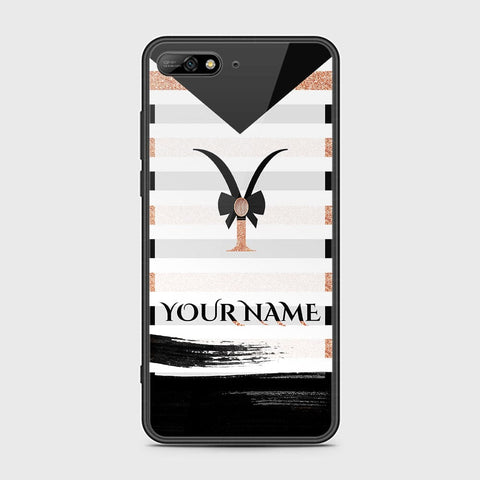 Huawei Y6 Prime 2018 Cover - Personalized Alphabet Series Series - HQ Ultra Shine Premium Infinity Glass Soft Silicon Borders Case