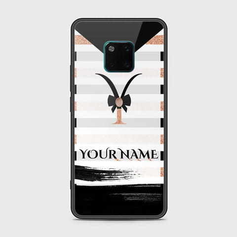 Huawei Mate 20 Pro Cover - Personalized Alphabet Series Series - HQ Ultra Shine Premium Infinity Glass Soft Silicon Borders Case