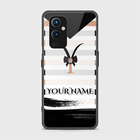 OnePlus 9 Cover - Personalized Alphabet Series - HQ Ultra Shine Premium Infinity Glass Soft Silicon Borders Case