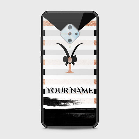Vivo S1 Pro Cover - Personalized Alphabet Series Series - HQ Ultra Shine Premium Infinity Glass Soft Silicon Borders Case