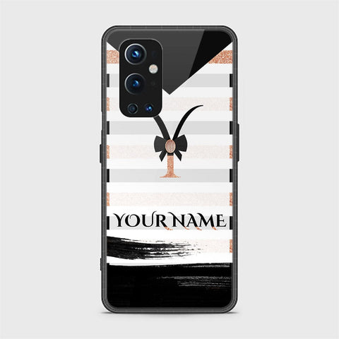 OnePlus 9 Pro Cover - Personalized Alphabet Series - HQ Ultra Shine Premium Infinity Glass Soft Silicon Borders Case