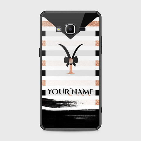 Samsung Galaxy Grand Prime Cover - Personalized Alphabet Series Series - HQ Ultra Shine Premium Infinity Glass Soft Silicon Borders Case