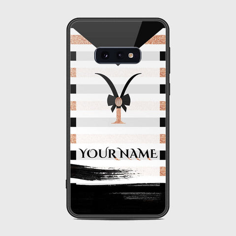 Samsung Galaxy S10e Cover - Personalized Alphabet Series Series - HQ Ultra Shine Premium Infinity Glass Soft Silicon Borders Case