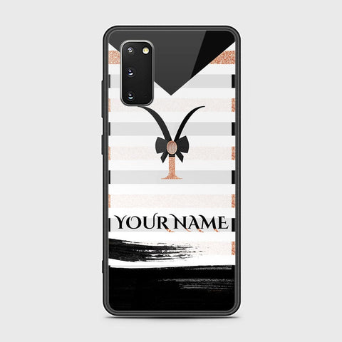 Samsung Galaxy S20 Cover - Personalized Alphabet Series Series - HQ Ultra Shine Premium Infinity Glass Soft Silicon Borders Case