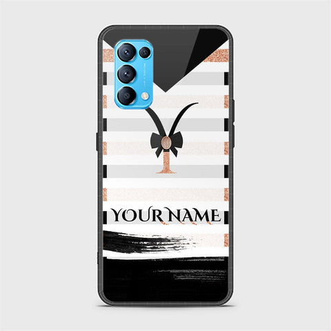 Oppo Find X3 Lite Cover - Personalized Alphabet Series - HQ Ultra Shine Premium Infinity Glass Soft Silicon Borders Case