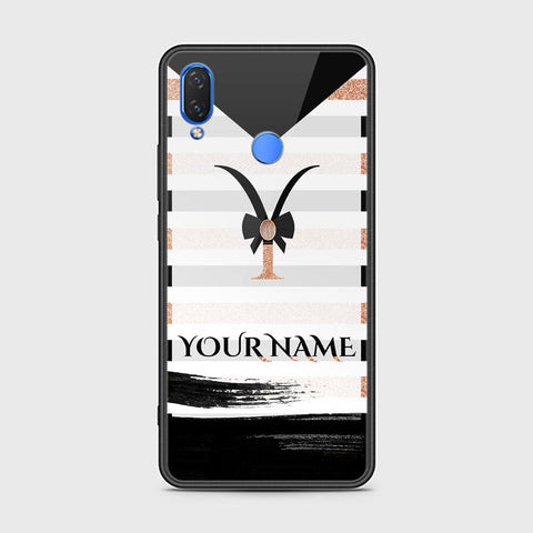 Huawei Nova 3i  Cover - Personalized Alphabet Series Series - HQ Ultra Shine Premium Infinity Glass Soft Silicon Borders Case