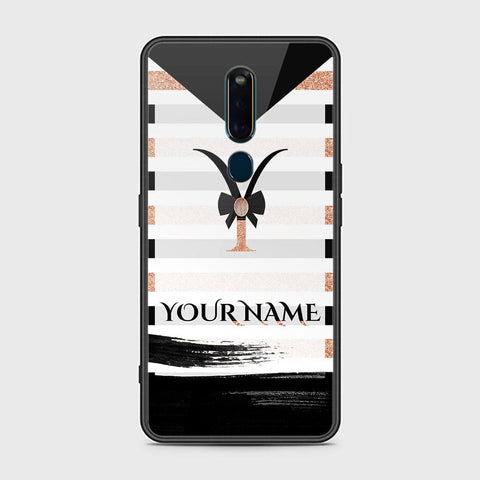 Oppo F11 Pro Cover - Personalized Alphabet Series Series - HQ Ultra Shine Premium Infinity Glass Soft Silicon Borders Case