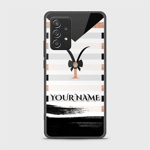 Samsung Galaxy A52 Cover - Personalized Alphabet Series - HQ Ultra Shine Premium Infinity Glass Soft Silicon Borders Case