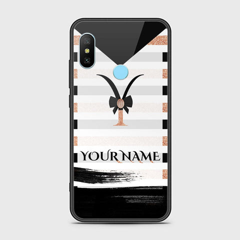 Xiaomi Mi A2 Cover - Personalized Alphabet Series - HQ Ultra Shine Premium Infinity Glass Soft Silicon Borders Case