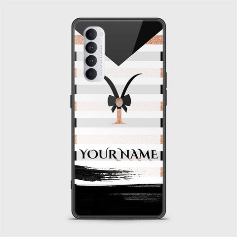 Oppo Reno 4 Pro Cover - Personalized Alphabet Series - HQ Ultra Shine Premium Infinity Glass Soft Silicon Borders Case