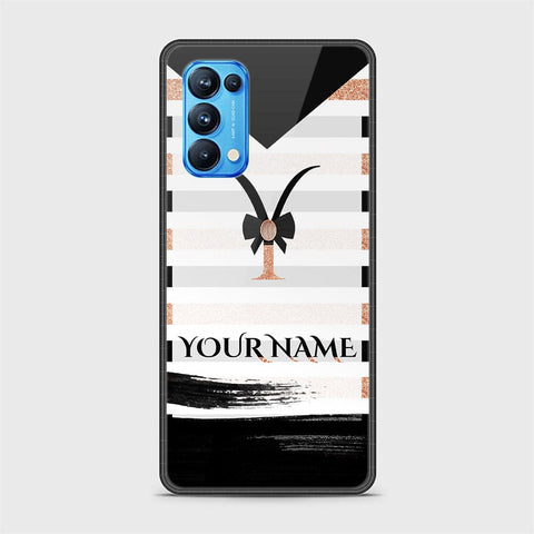 Oppo Reno 5 Pro 5G Cover - Personalized Alphabet Series - HQ Ultra Shine Premium Infinity Glass Soft Silicon Borders Case