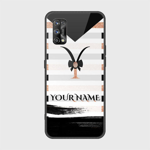 Realme 7 Pro Cover - Personalized Alphabet Series - HQ Ultra Shine Premium Infinity Glass Soft Silicon Borders Case