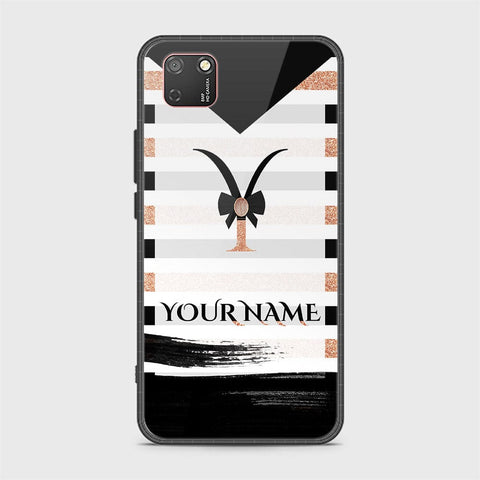 Huawei Y7p Cover - Personalized Alphabet Series - HQ Ultra Shine Premium Infinity Glass Soft Silicon Borders Case