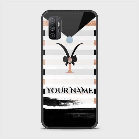 Oppo A53s Cover - Personalized Alphabet Series - HQ Ultra Shine Premium Infinity Glass Soft Silicon Borders Case
