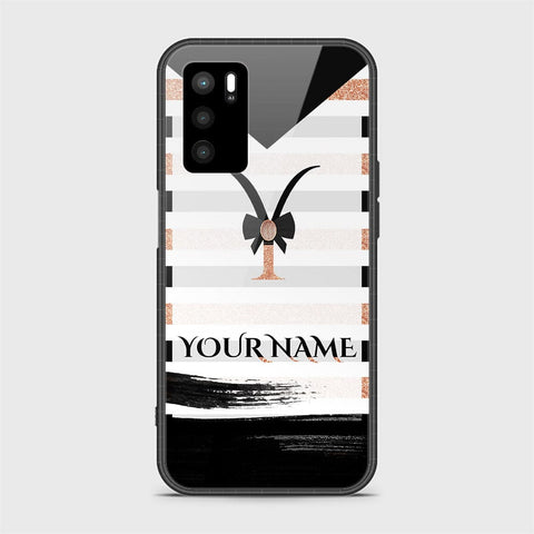 Oppo A16 Cover - Personalized Alphabet Series - HQ Ultra Shine Premium Infinity Glass Soft Silicon Borders Case