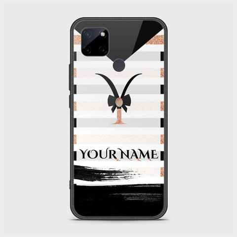 Realme C21Y Cover - Personalized Alphabet Series - HQ Ultra Shine Premium Infinity Glass Soft Silicon Borders Case