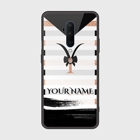 OnePlus 7T Pro Cover - Personalized Alphabet Series - HQ Ultra Shine Premium Infinity Glass Soft Silicon Borders Case