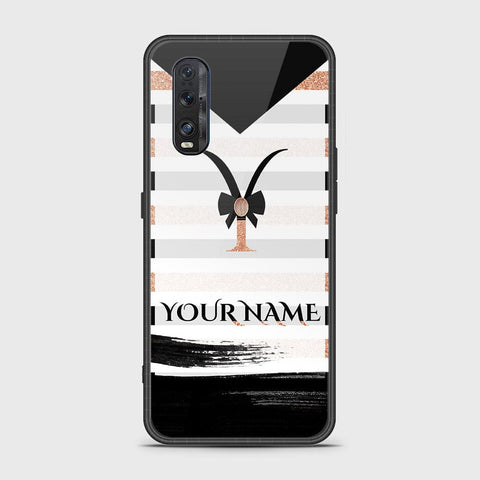 Oppo Find X2 Cover - Personalized Alphabet Series Series - HQ Ultra Shine Premium Infinity Glass Soft Silicon Borders Case