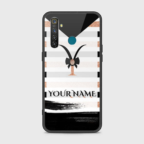 Realme 5 Pro Cover - Personalized Alphabet Series - HQ Ultra Shine Premium Infinity Glass Soft Silicon Borders Case