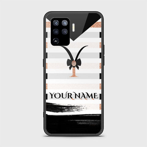 Oppo A94 Cover - Personalized Alphabet Series - HQ Ultra Shine Premium Infinity Glass Soft Silicon Borders Case