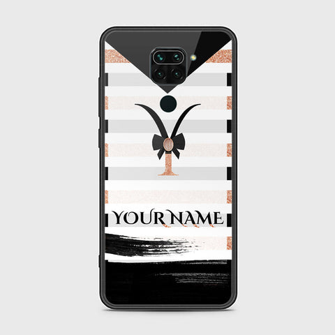 Xiaomi Redmi Note 9 Cover - Personalized Alphabet Series - HQ Ultra Shine Premium Infinity Glass Soft Silicon Borders Case