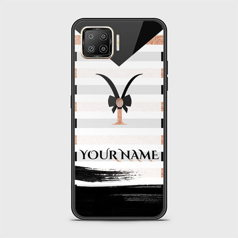 Oppo A73 Cover - Personalized Alphabet Series Series - HQ Ultra Shine Premium Infinity Glass Soft Silicon Borders Case