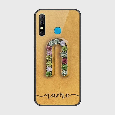Infinix Hot 8Cover - Personalized Alphabet Series - HQ Ultra Shine Premium Infinity Glass Soft Silicon Borders Case