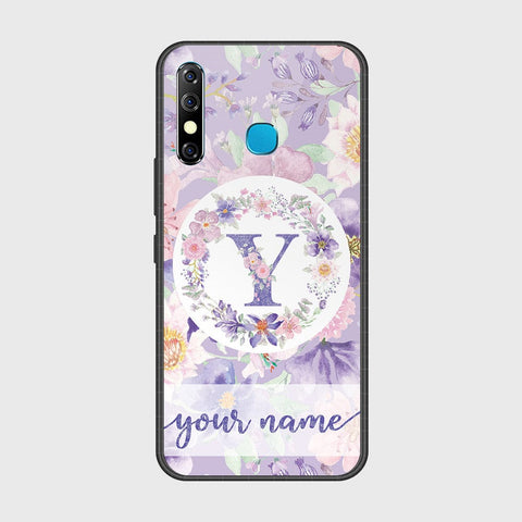 Infinix Hot 8Cover - Personalized Alphabet Series - HQ Ultra Shine Premium Infinity Glass Soft Silicon Borders Case